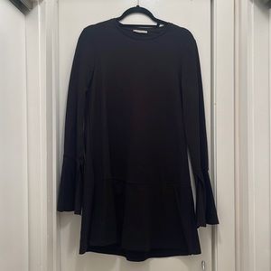Zara Trafaluc black dress with bell sleeves